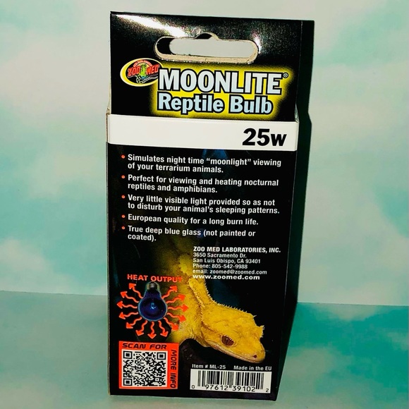 Zoo Med Moonlight Bulb For Reptiles 25 Watts Brand New In Package - Picture 2 of 3
